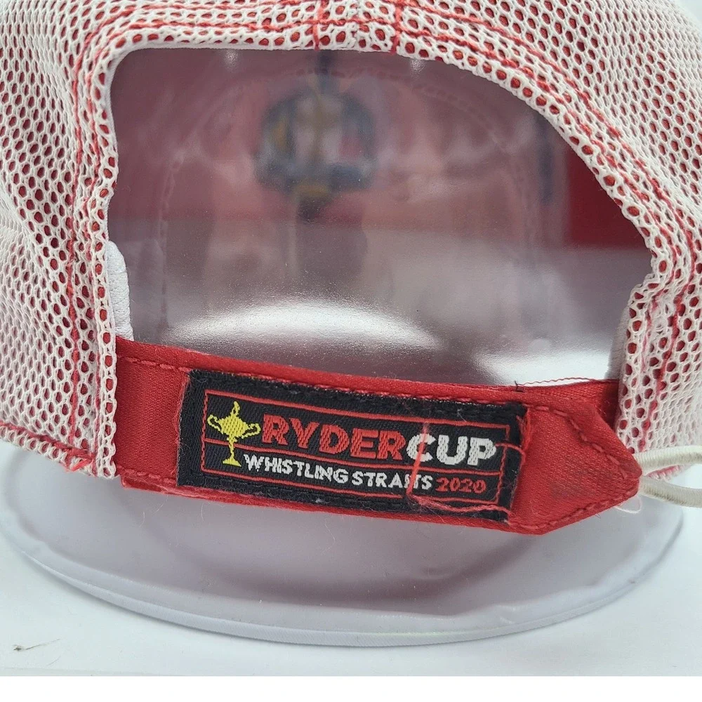 Ahead Ryder Cup 2020 Whistling Straits Red Mesh Trucker Hat UPF 50+ Adjustable